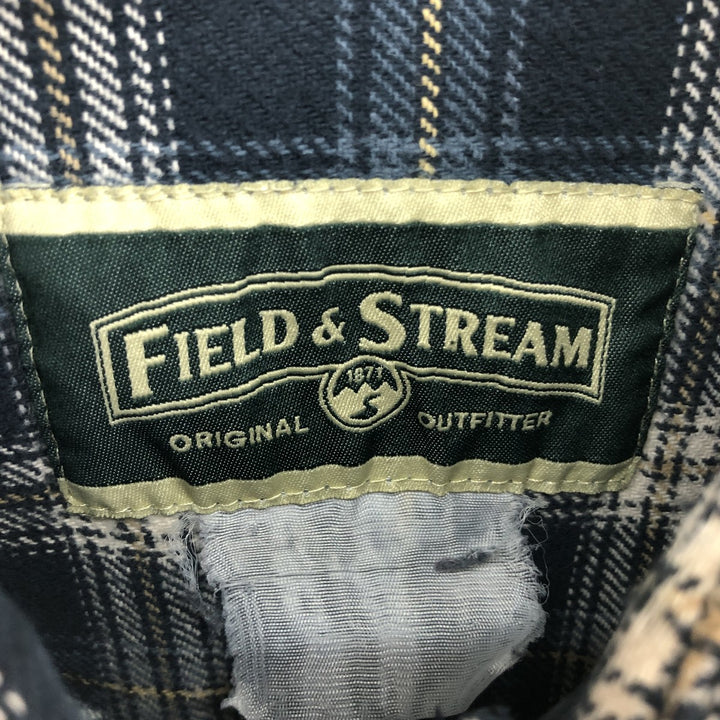 90s~00'S FIELD and STREAM Long Sleeve Heavy Flannel Check Shirt Men's L Size Vintage /eaa500847