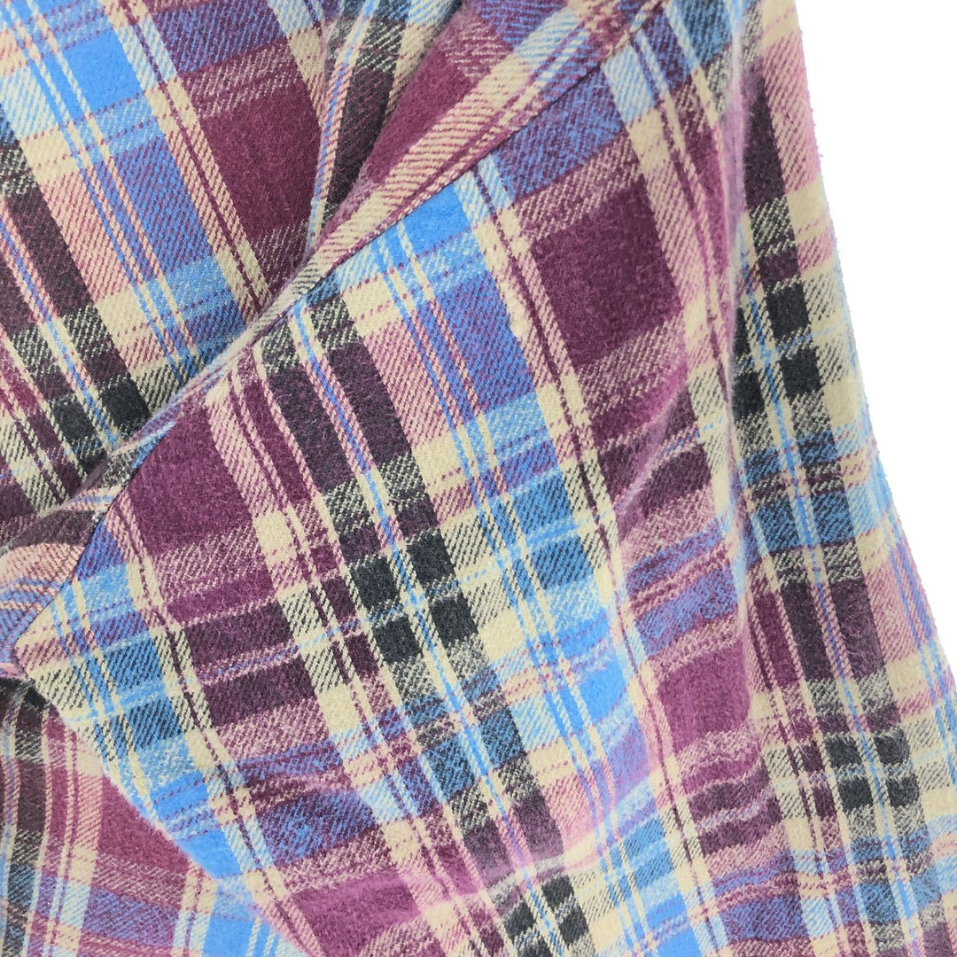 90'S Dakota DAKOTA Long Sleeve Heavy Flannel Check Shirt Men's XL Vintage /eaa500848