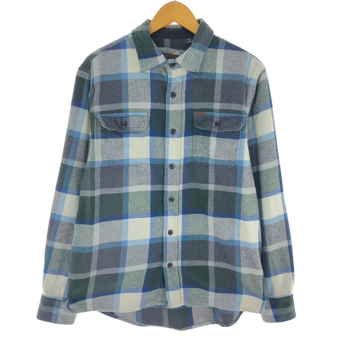 00'S ORVIS Long Sleeve Heavy Flannel Check Shirt Men's M /eaa500849