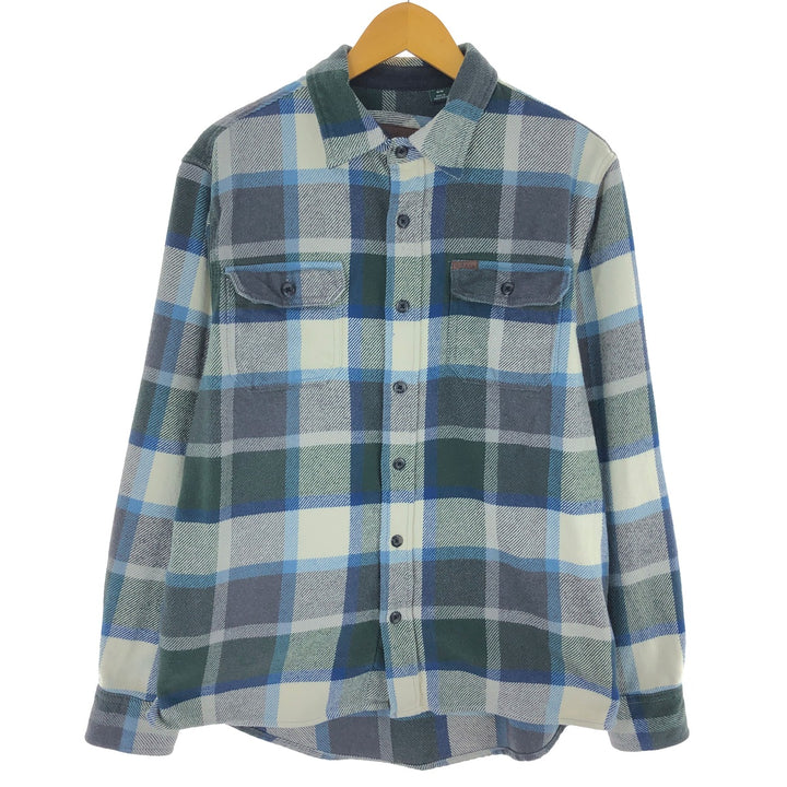 00'S ORVIS Long Sleeve Heavy Flannel Check Shirt Men's M /eaa500849