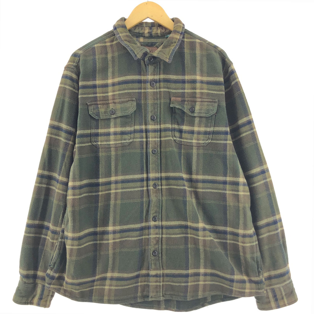 ORVIS Long Sleeve Heavy Flannel Check Shirt Men's XL /eaa500850