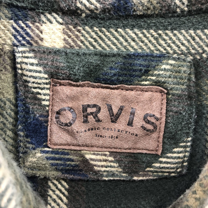 ORVIS Long Sleeve Heavy Flannel Check Shirt Men's XL /eaa500850