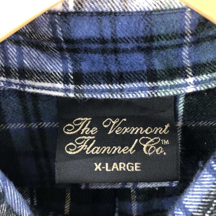 90'S The Vermont Flannel Co. Handcrafted Long Sleeve Heavy Flannel Check Shirt Made in USA Men's XL Vintage /eaa500853