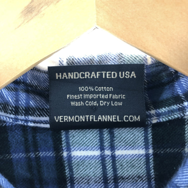 90'S The Vermont Flannel Co. Handcrafted Long Sleeve Heavy Flannel Check Shirt Made in USA Men's XL Vintage /eaa500853