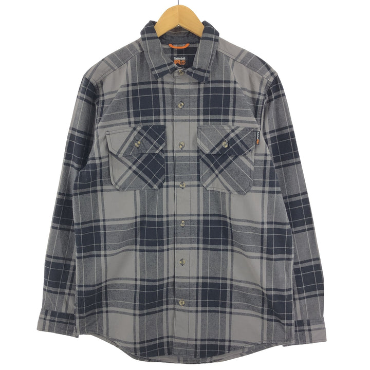 Timberland PRO SERIES ORIGINAL FIT Long Sleeve Flannel Check Shirt Men's M / eaa500866