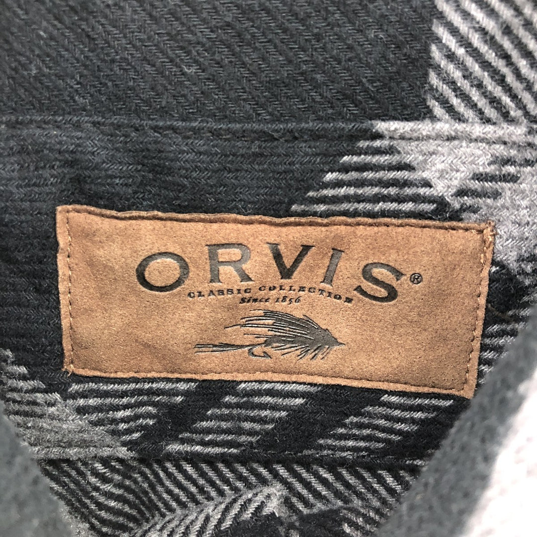 ORVIS Long Sleeve Heavy Flannel Check Shirt Men's M Size / eaa500879