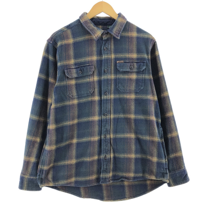 ORVIS Long Sleeve Heavy Flannel Check Shirt Men's Size L / eaa500880