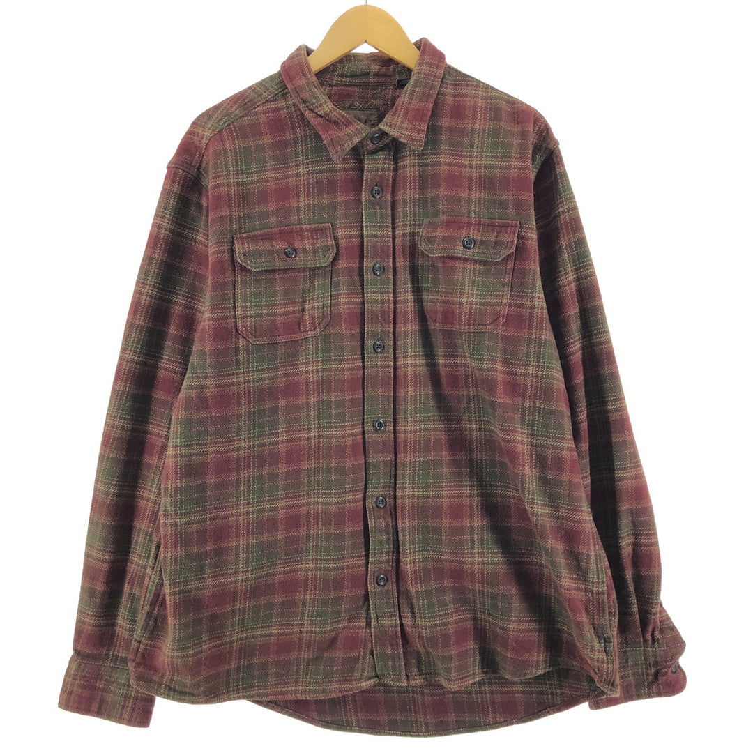 ORVIS Long Sleeve Heavy Flannel Check Shirt Men's XL /eaa500882