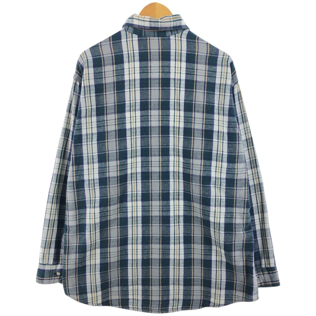 90'S St. John's Bay Long Sleeve Heavy Flannel Check Shirt Made in USA Men's XL Vintage /eaa500888