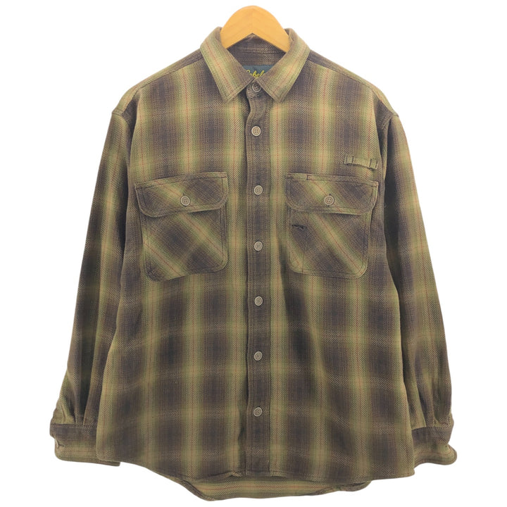 Cabelas Ombre Check Long Sleeve Heavy Flannel Check Shirt Men's M / eaa500892