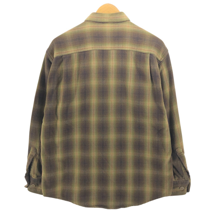 Cabelas Ombre Check Long Sleeve Heavy Flannel Check Shirt Men's M / eaa500892