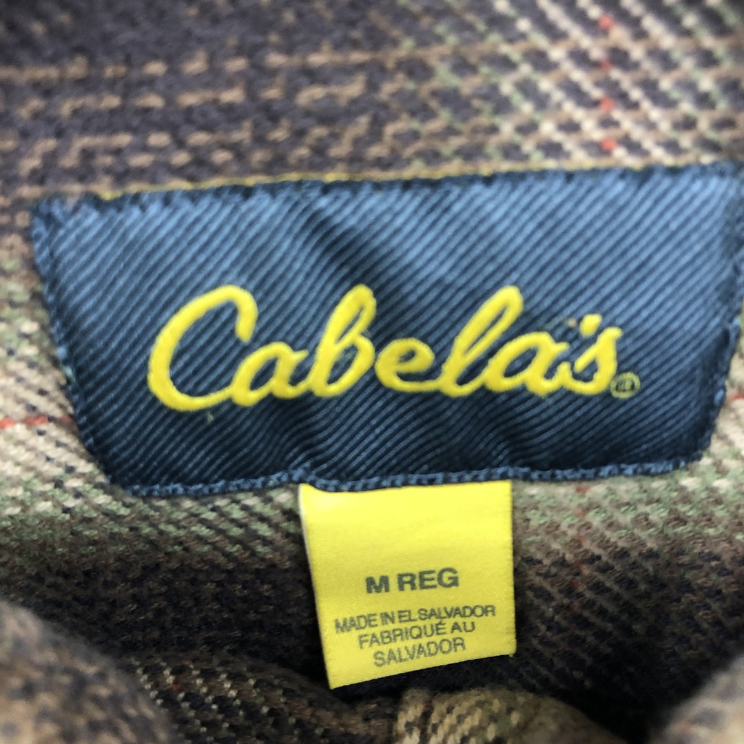 Cabelas Ombre Check Long Sleeve Heavy Flannel Check Shirt Men's M / eaa500892