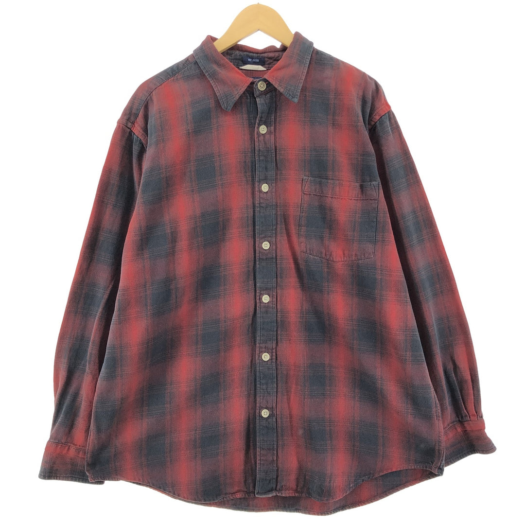 GAP Ombre Check Long Sleeve Flannel Check Shirt Men's XL / eaa500893