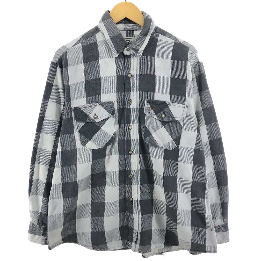 Duxbak Buffalo Check Long Sleeve Heavy Flannel Check Shirt Men's L / eaa500899