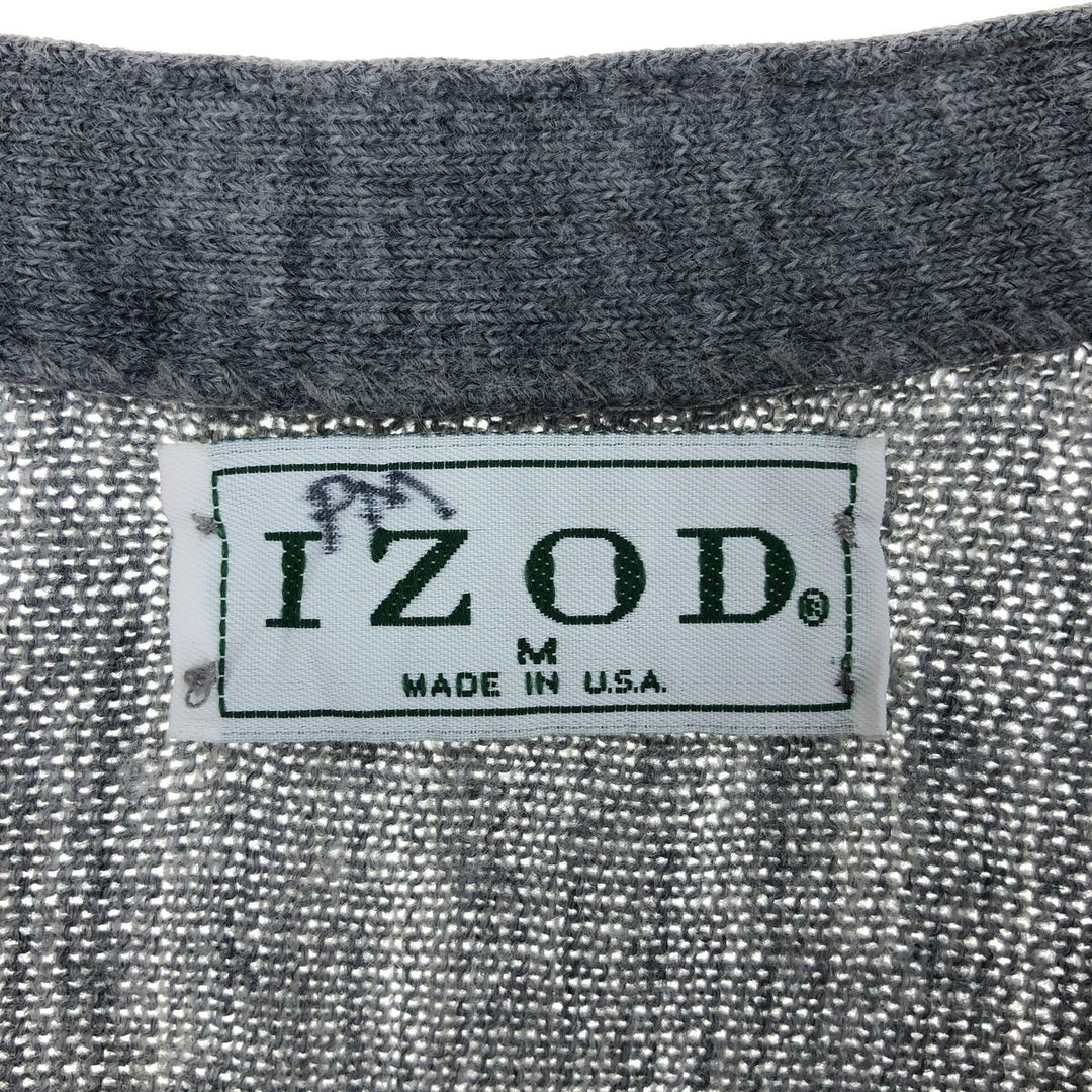 90'S IZOD Acrylic Knit Cardigan Made in USA Men's M Size Vintage /eaa500957