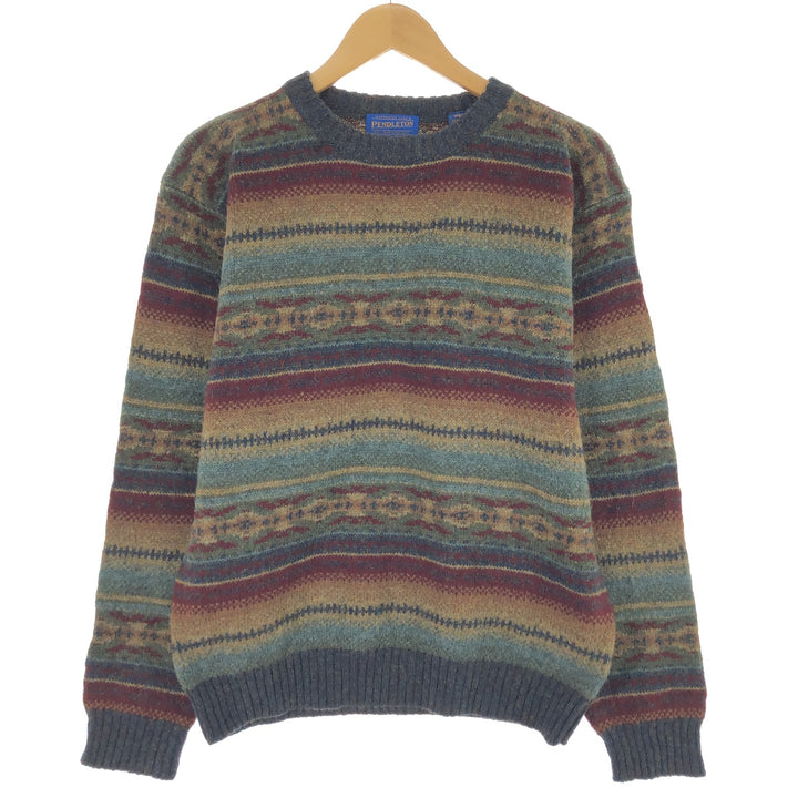 90'S Pendleton Native Border Wool Knit Sweater Men's M Size Vintage /eaa500968