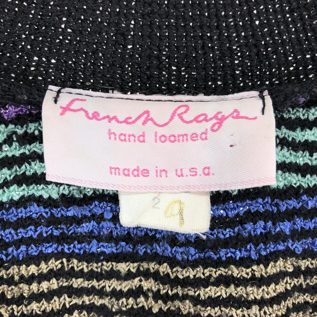 FRENCH RAGS Leopard Pattern Wool Knit Cardigan Made in USA Women's Size L /eaa500988