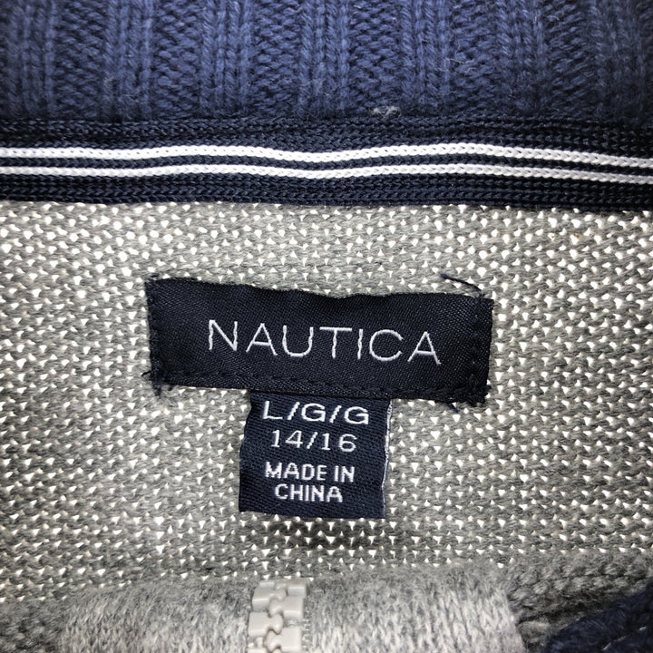 NAUTICA Cotton Knit Half Zip Sweater Women's Size L /eaa500994