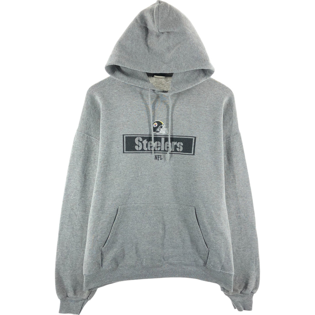 TEAM APPAREL NFL PITTSBURGH STEELERS Pittsburgh Steelers Pullover Hoodie, Men's Size L unclear gray type Vintage Second Hand