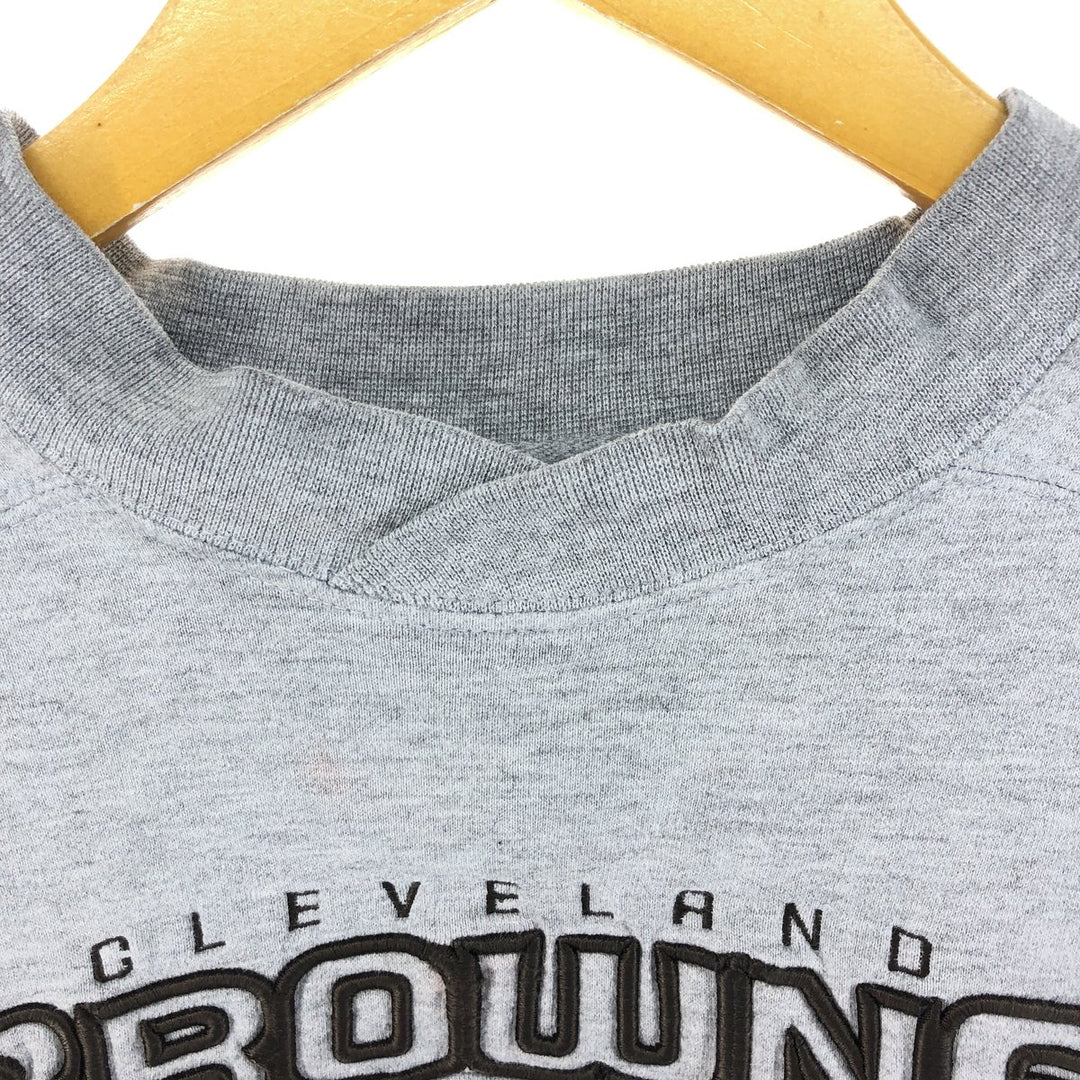 Reebok NFL Cleveland Browns sweatshirt, men's size XL (approx.) cotton gray type Vintage Second Hand