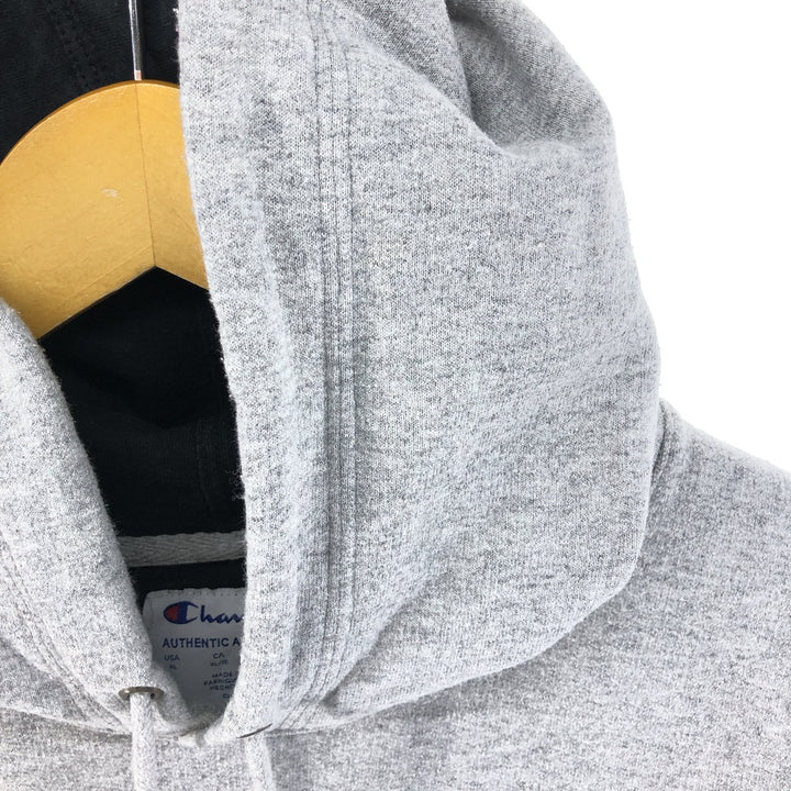 Champion Authentic Athletics Wear Pullover Hoodie, Men's XL cotton gray type Vintage Second Hand