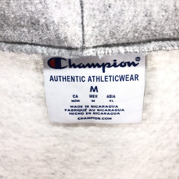Champion Authentic Athletics Wear College Pullover Hoodie, Men's Size M cotton gray type Vintage Second Hand