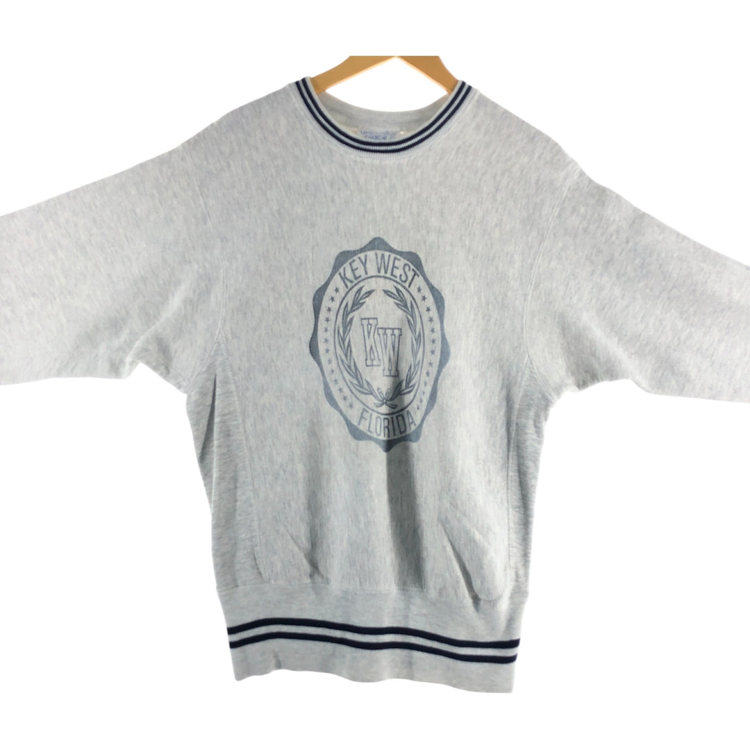 90'S University Place College Sweatshirt, Made in USA, Men's Size L, Vintage cotton gray type Vintage Second Hand