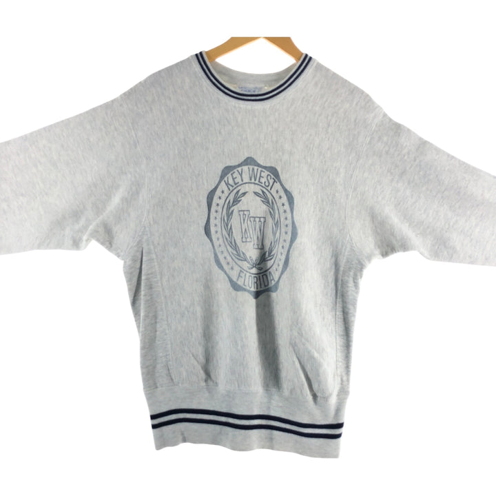 90'S University Place College Sweatshirt, Made in USA, Men's Size L, Vintage cotton gray type Vintage Second Hand