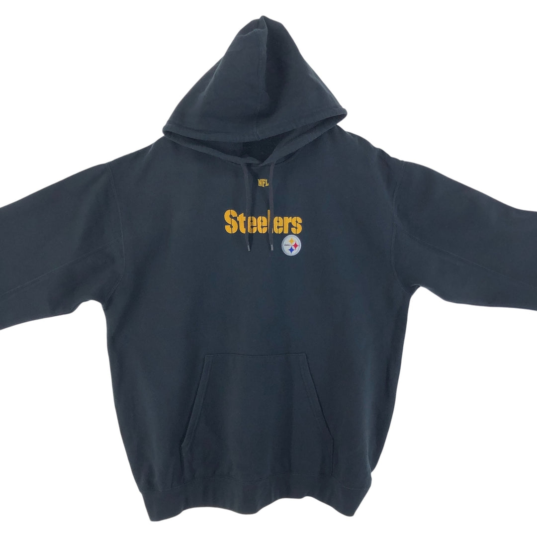 NFL TEAM APPAREL NFL PITTSBURGH STEELERS Sweatshirt Pullover Hoodie - Men's Size XL (approx.) cotton black type Vintage Second Hand