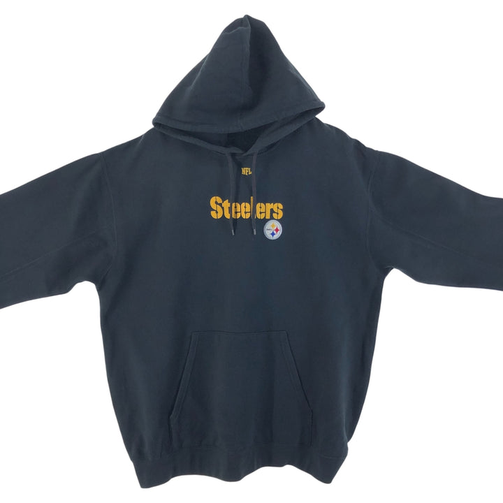 NFL TEAM APPAREL NFL PITTSBURGH STEELERS Sweatshirt Pullover Hoodie - Men's Size XL (approx.) cotton black type Vintage Second Hand