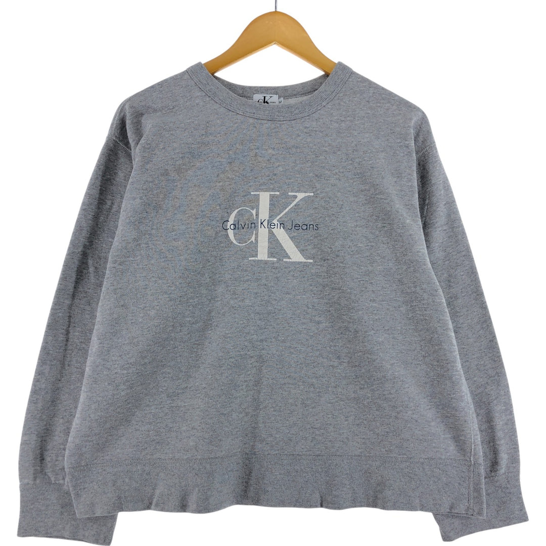 90'S Calvin Klein JEANS Logo Sweatshirt Trainer Made in USA Men's M Size Vintage /eaa501468
