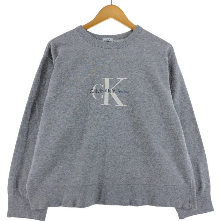 90'S Calvin Klein JEANS Logo Sweatshirt Trainer Made in USA Men's M Size Vintage /eaa501468