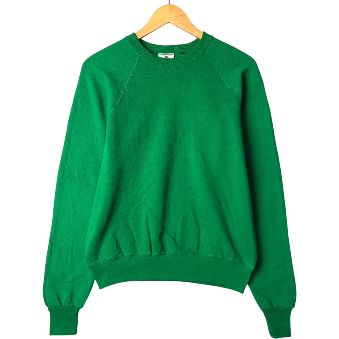 90'S Lee plain blank sweatshirt, made in USA, men's size M, vintage cotton Green type dark green Vintage Second Hand