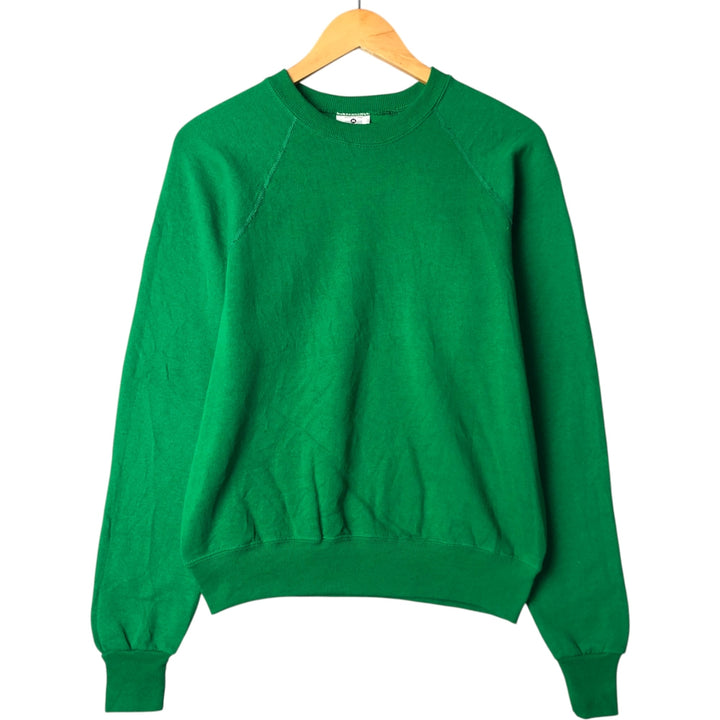 90'S Lee plain blank sweatshirt, made in USA, men's size M, vintage cotton Green type dark green Vintage Second Hand