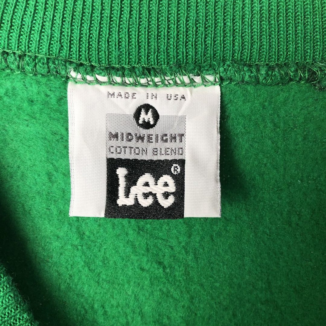 90'S Lee plain blank sweatshirt, made in USA, men's size M, vintage cotton Green type dark green Vintage Second Hand
