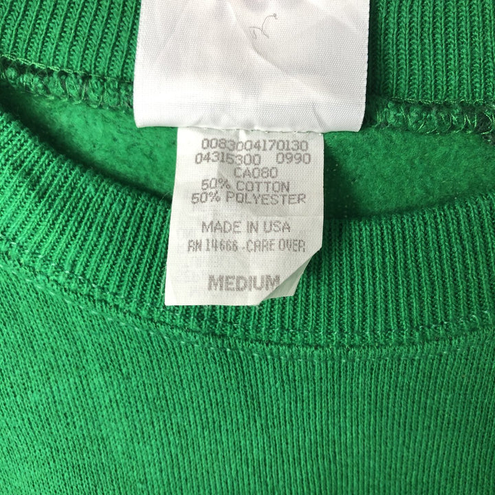90'S Lee plain blank sweatshirt, made in USA, men's size M, vintage cotton Green type dark green Vintage Second Hand