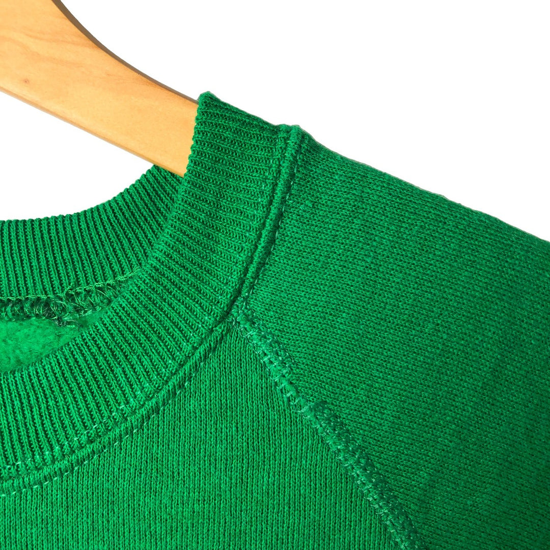 90'S Lee plain blank sweatshirt, made in USA, men's size M, vintage cotton Green type dark green Vintage Second Hand