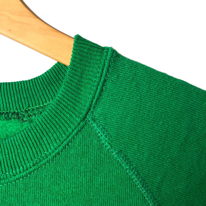90'S Lee plain blank sweatshirt, made in USA, men's size M, vintage cotton Green type dark green Vintage Second Hand