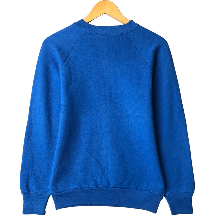 90'S Fruit of the Loom Plain Blank Sweatshirt, Made in USA, Men's S Size, Vintage cotton blue type Vintage Second Hand