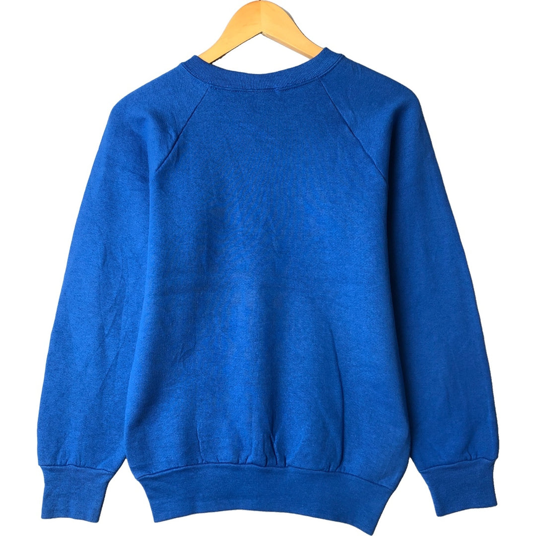 90'S Fruit of the Loom Plain Blank Sweatshirt, Made in USA, Men's S Size, Vintage cotton blue type Vintage Second Hand