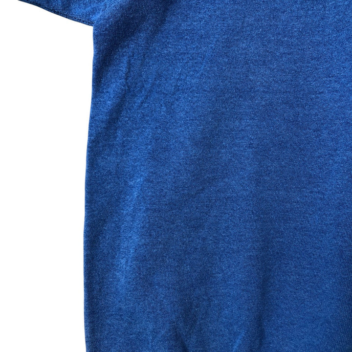 Vintage 90'S Fruit of the Loom plain blank sweatshirt, made in the USA, men's size L cotton blue type Vintage Second Hand