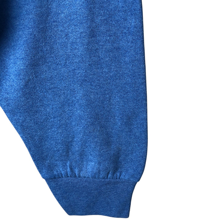 Vintage 90'S Fruit of the Loom plain blank sweatshirt, made in the USA, men's size L cotton blue type Vintage Second Hand