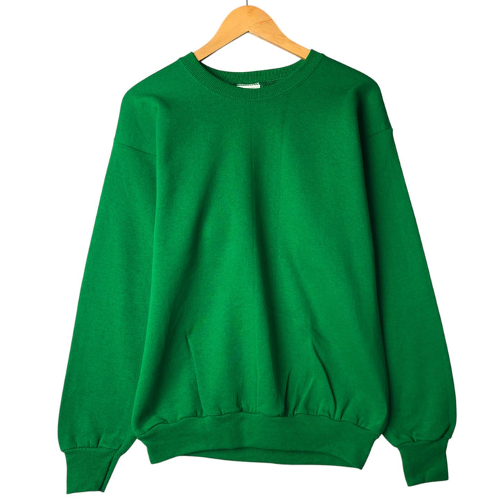 90'S Lee plain blank sweatshirt, made in USA, men's size M, vintage cotton Green type dark green Vintage Second Hand