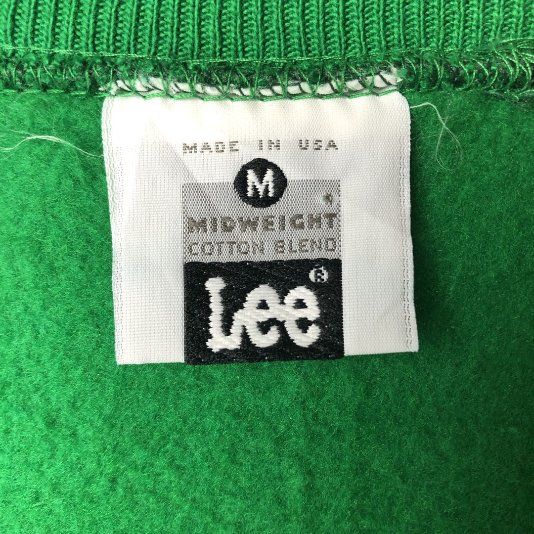 90'S Lee plain blank sweatshirt, made in USA, men's size M, vintage cotton Green type dark green Vintage Second Hand