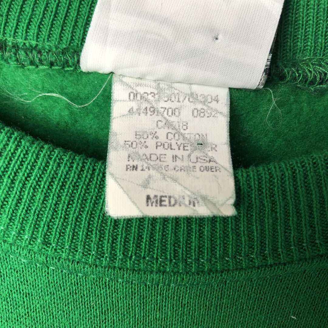 90'S Lee plain blank sweatshirt, made in USA, men's size M, vintage cotton Green type dark green Vintage Second Hand