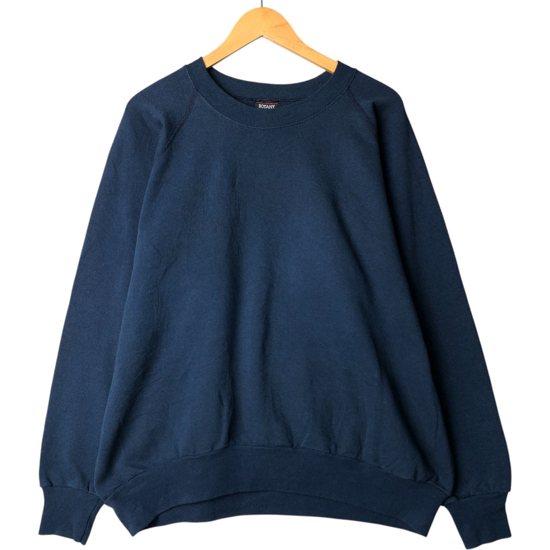 Vintage 80'S Tartex BOTANY 500 plain blank sweatshirt, made in USA, men's XXL size cotton navy blue type Vintage Second Hand
