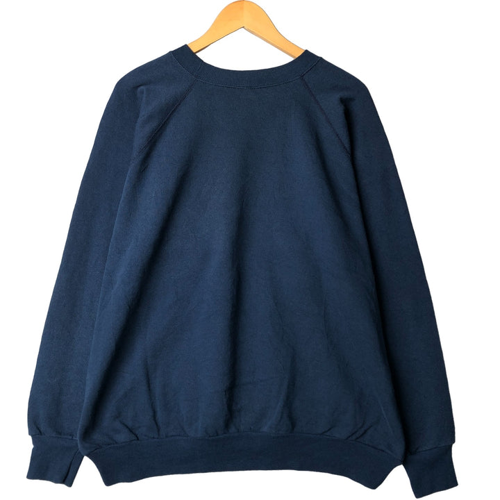 Vintage 80'S Tartex BOTANY 500 plain blank sweatshirt, made in USA, men's XXL size cotton navy blue type Vintage Second Hand
