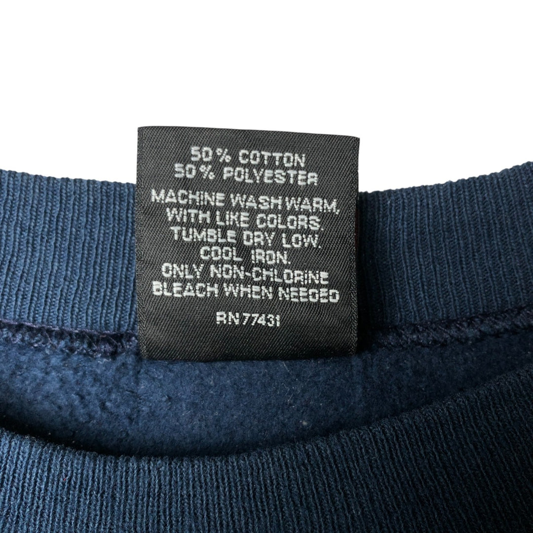 Vintage 80'S Tartex BOTANY 500 plain blank sweatshirt, made in USA, men's XXL size cotton navy blue type Vintage Second Hand