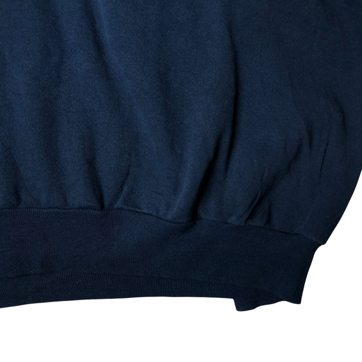 Vintage 80'S Tartex BOTANY 500 plain blank sweatshirt, made in USA, men's XXL size cotton navy blue type Vintage Second Hand