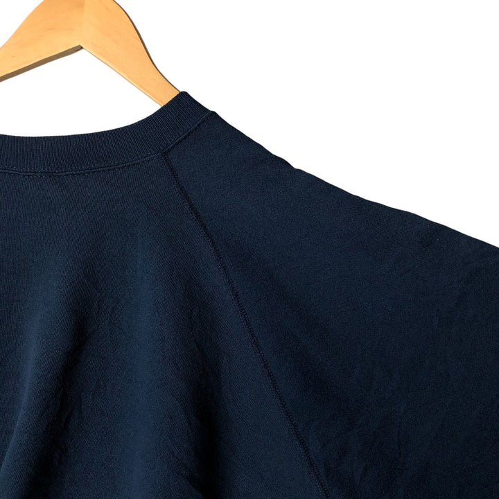 Vintage 80'S Tartex BOTANY 500 plain blank sweatshirt, made in USA, men's XXL size cotton navy blue type Vintage Second Hand